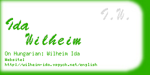 ida wilheim business card